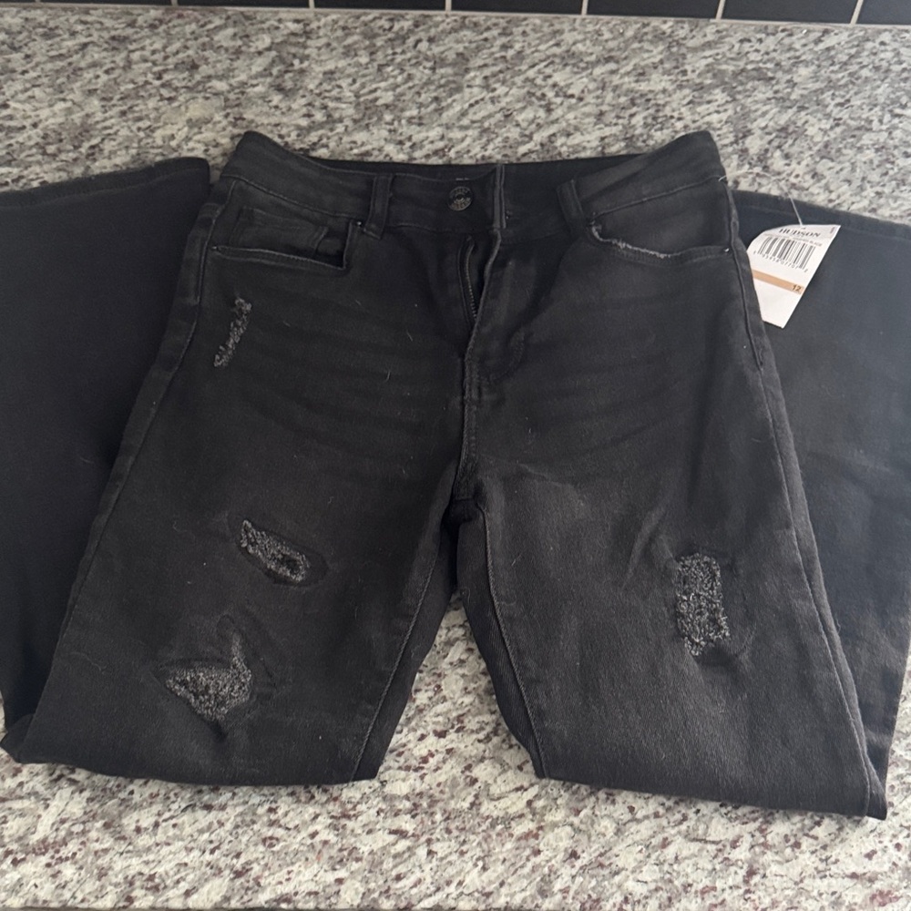 Hudson Jeans High Rise Flare in Black